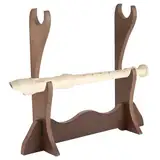 SUPERFINDINGS 2 Stufiger Flötenständer Flötenhalter Aus Holz Ständer Display Schwertständer Rack Für Rockhouse Flötenhalter Katana Ständer Für Die Heimpräsentation 28x7.2x24.2cm (Kamel)