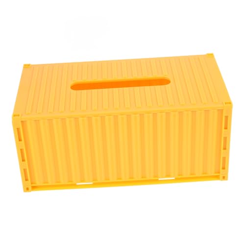 OUNONA Tissue-Box Multifunktional Halter Innere Papiertuchspender Retro Taschentuchetui für den Tisch für Versandcontainer Desktop-Serviettenständer Esstisch-Organizer Plastik Gelb
