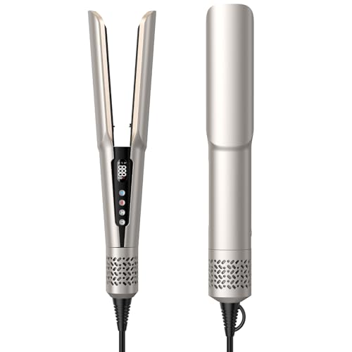 Air Ionen Glätteisen, Supgaliy Professionelles Glätteisen, Luft-Haarglätter für Haar Styling, weniger Haarbruch,mehr Glanz und Farbschutz, 90℃-160℃ für glattes Haar(Gold)