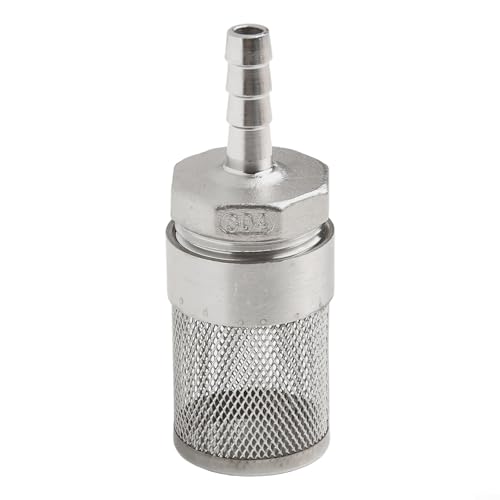 Schlauchstutzenfilter, Edelstahl-Siebfilter, 1,5 mm Sieblochdurchmesser, Ätzwiderstand, für Bewässerungssysteme, Kraftstoffleitungen, Gasanwendungen (10 mm)