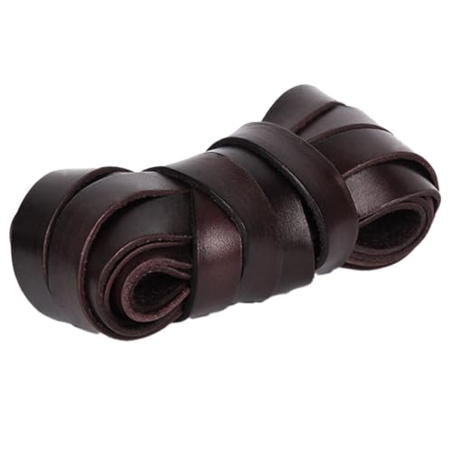Whakano Vintage Flach Lederband Lederriemen 2 mm dick,Lederschnur Breit Lederbänder,Bänder für Basteln von Taschenriemen Schultergurte Ledergürtel Hutbänder Verpackungsherstellung,15mm x 1m