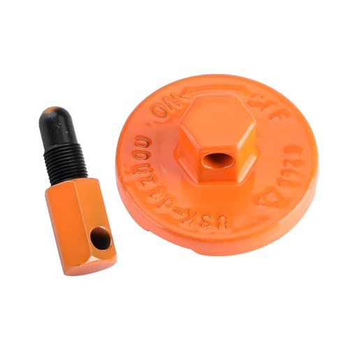 JNNJ Kolbenstopper Kettensägenkupplung, Kupplung Demontage Expander, Trommel Kettensäge Demontageteile, Kolbenstopp Werkzeug Universal für Motorsägen(Orange)