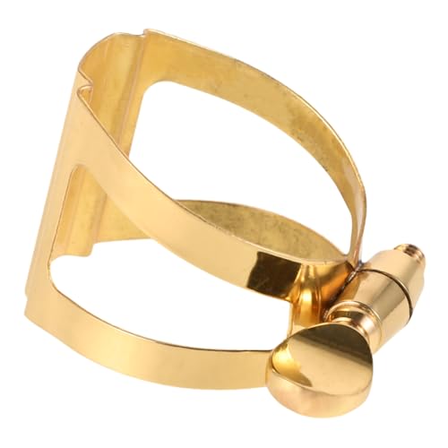 Generisch Saxophon-Befestigungselemente Halsband für Saxophon altsaxophon sax ligatur Saxophon-Ligaturverschluss saxophon zubehör Saxophon-Clip Saxophonzubehör Saxophon Teile Messing Golden