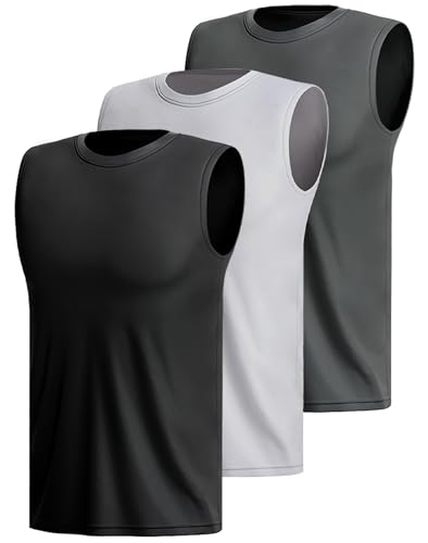 3 Or 5er Pack Sport Tank Top Herren äRmellos Shirt Fitness Achselshirt Schnelltrocknend Muskelshirt Atmungsaktiv Laufshirt Tanktop Gym Funktionsshirt Sleeveless Sportshirt Westen Multipack XXL