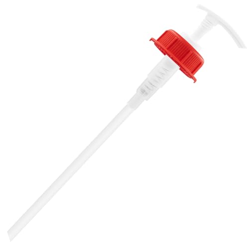 ASVita Dosierpumpe, Dosierspender für 5L Kanister "Komfort" - 45mm Gewinde - Lebensmittelecht z.B. für Getränke-Konzentrate, sirup (1 Stück/weiß)