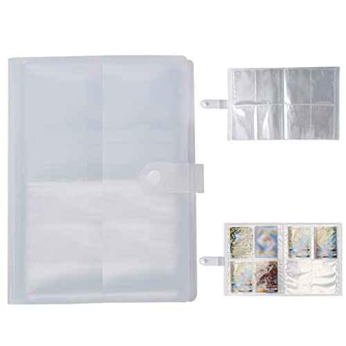 Neoreser Karten Sammelalbum Album, Karten Halter Album, Sammelkartenalben, Kartenalbum Ordner, 320 Pockets Sammelkarten 80 Seiten Pro 4-Pocket Leere Sammelmappe, Karten Ordner Buch, Transparent