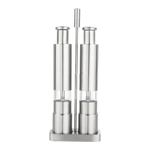 Salz- Und Pfeffermühlen-Set Aus Edelstahl – Salz- Und Pfeffermühlen-Set, Salz- Und Pfeffermühlen-Set Aus Edelstahl | Manuelles Design, Kochgeschenk, Gewürzmühle Für Pfeffer, Kreuzkümmel, S
