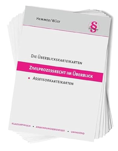 42300 - Assessor Übersichtskarteikarten - Zivilprozessrecht: Klausurtypisch - Anwendungsorientiert - Umfassend (Karteikarten - Zivilrecht)