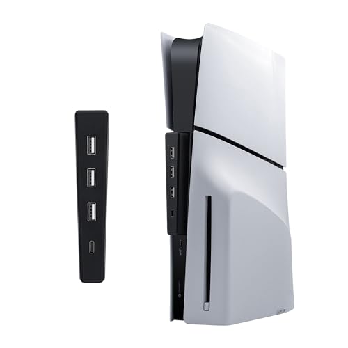 Mcbazel 4 Port USB Erweiterung Hub Hochgeschwindigkeits Ladegerät Splitter Adapter für PS5 Slim/PS5 Pro, Nicht für PS5