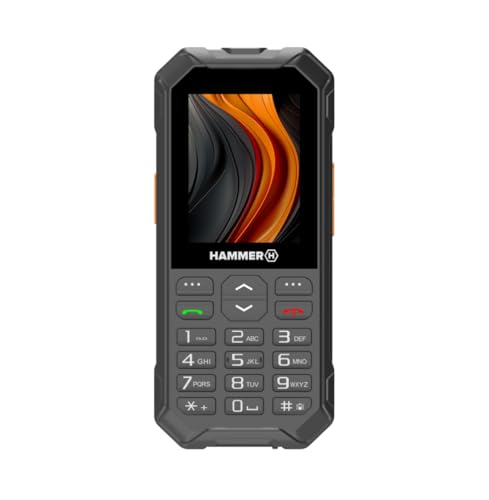 Tastentelefon Hammer 6 LTE, großer Akku 2500mah bis zu 7 Tage Standby, Taschenlampe und SOS-Taste, Volte-Technologie, beleuchtete Tasten, IP68 1,5 Meter Droptest, 2,4 Zoll Bildschirm, ohne Vertrag