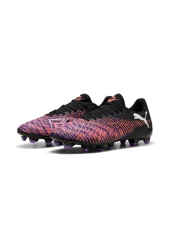 PUMA Unisex Future 8 Play FG/AG Fussballschuh, Black White-Glowing RED, 43 EU