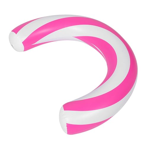 TOYANDONA Schwimmring Schwimmnudeln aufblasbare Nudel Schwimmbad Schwebend Poolspielzeug Schwimmendes Wasserspielzeug Floats für Erwachsene Gestreifter aufblasbarer Poolschwimmer PVC Rosa
