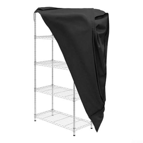Transparente Regalhülle, 91X46x183cm, Wasserdicht Mit Reißverschluss Für 5-Regal-Einheit, PVC-Netz Schutzabdeckung, Für Drinnen Und Draußen, Staubschutz Regallagerung