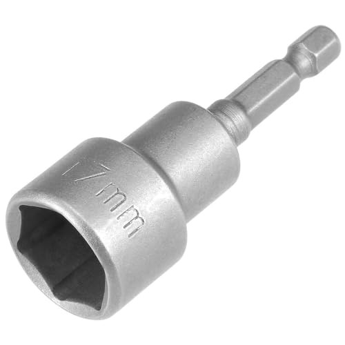 Fixinus 17mm Magnetische Steckschlüsseleinsatz, 1/4 Zoll Hex Steckschlüsseleinsätze für Bohrmaschinen, Nuss-Schraubendreher und Schlag-Stecknuss-Adapter, 1 Stück