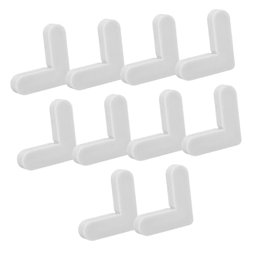 HOMSFOU 10St kleine L- Fiberglas-Siebgewebe Reparatur von Fliegengittertüren Bildschirmreparatur Bildschirmrahmen Eckenhalterung Eckstrebe Eckwinkel für Fensterrahmen Nylon Weiß