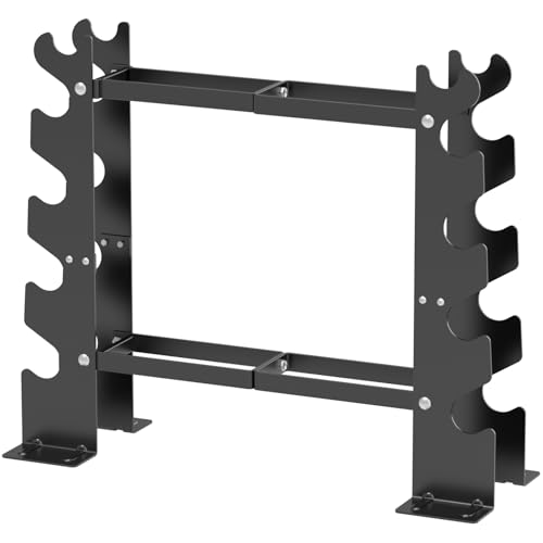 Hantelständer für Krafttraining Hantelscheibenständer für Krafttraining Ständer für Aufbewahrung von Gewichten Kurzhantelständer Dumbbell Rack (schwarz)