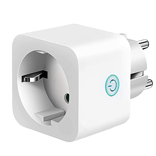 EXTRASTAR Intelligentes WLAN-Ministecker mit drahtloser Steckdose, Teakin-Fernbedienung, Timing-Funktion für iOS, Google Home, Amazon Alexa, IFTTT ein Stöpsel weiß