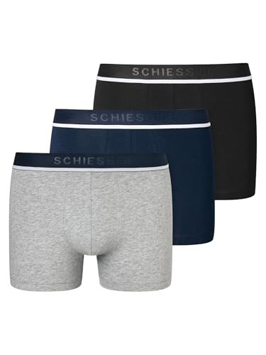 Schiesser Herren 3 PACK Boxershorts Bio Baumwolle Multipack - 95/5 Organic, sortiert 4_173986, 6/ L