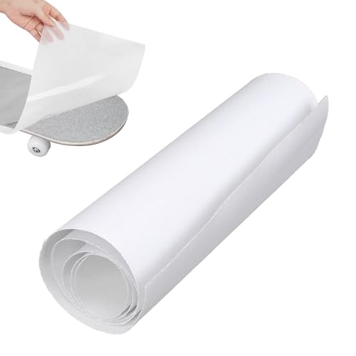 Fyearfly Transparentes Skateboard Griffband, Klares Skateboard Grip Tape, 83.3 x 22.9cm Transparentes Skateboard Öligkeits Schleifpapier Zubehör für Skating Board Longboarding