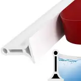 Schwallschutzleiste dusche,2M Schwallschutzleiste dusche Selbstklebend,Faltbare Duschtürschwelle,Begehbare Dusche Boden Wassersperre,für Küche Toilette Duschabtrennung