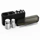 UNIWEIGH Kalibrierungsgewichte 210g,9 PCS Hochpräzisionswaage Kalibrierungsgewichts-Kit 1g 2g 5g 10g 20g 50g 100g mit rostfreier Pinzette für Digitalwaage Gramm, Mg-Waage, Laborwaage