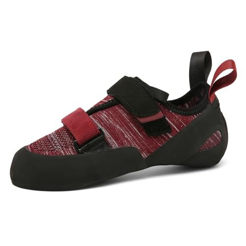 ZHENSI Kletterschuhe Herren Damen Indoor Anfänger Klettern Bouldern Trainingsschuhe,Rot,38 EU