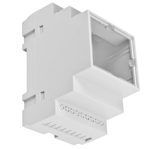 WITTKOWARE IP44 Elektronik Hutschienengehäuse mit Klarsichtdeckel, Kunststoff, grau, 3TE, Maße (HxBxT): 90x52,6x65mm