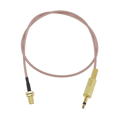 EMSea SMA Buchse Schott auf 3,5 Mm Stecker Audio-Adapter 0,5 M Langes Verlängerungskabel Stereo-Stecker für Adapter/CCTV/Kamera/Monitor-Antenne