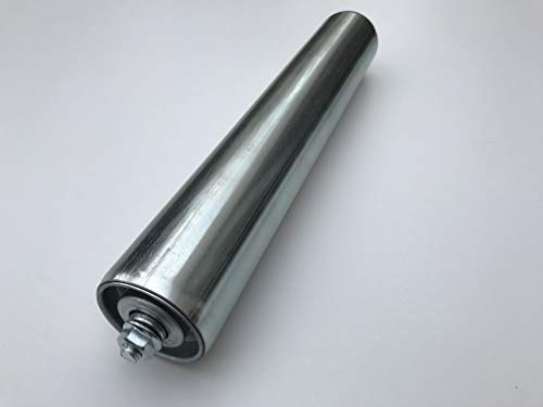Tragrolle Tragrollen Rollen aus Stahl mit Stahlachse für Rollenbahn Ø 50 mm (Länge: 400 mm)