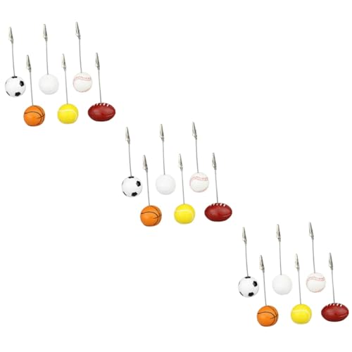 EXCEART 3 Sätze Ball Fotoclip Schlüsselbänder Kleiderbügel Etikett Münzverkäufer Drahtkabelständer Revision Multifunktions Nachrichtenclips Klemmbrett Notizen Tisch Fotohalter 6 Stück * 3