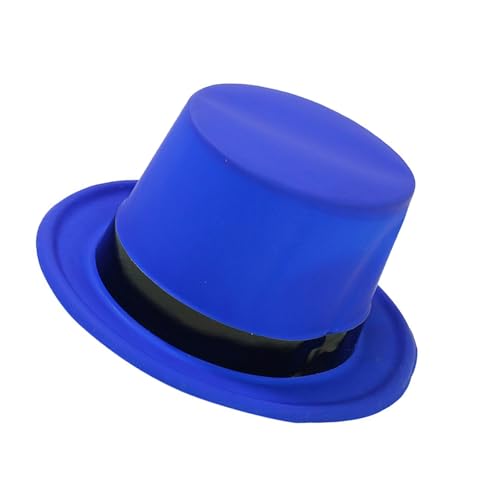XANHOY Großer Hut mit schwarzer Schleife in fluoreszierender Farbe für Cosplay, Party, Erwachsene, Rollenspiel, Verkleidungszubehör, Gentleman-Hut