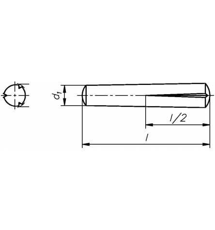Reidl Paßkerbstifte 3 x 20 mm DIN 1472 Stahl blank 50 Stück
