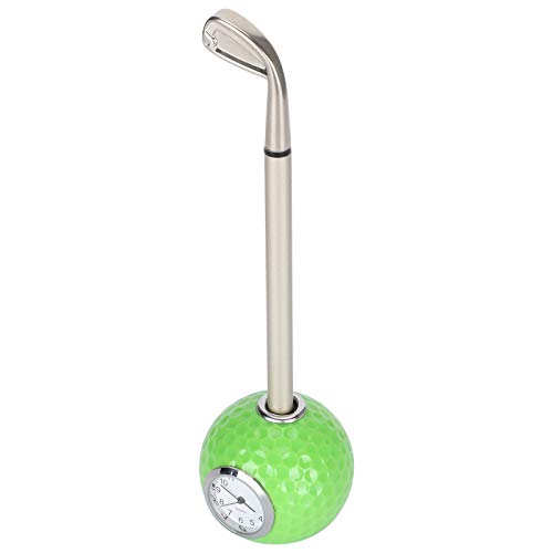 VGEBY Golf Club Pen, Green Desktop Golfschläger Kugelschreiber Ständerhalter mit Uhr Mini Golf Geschenk Stifthalter Schreibtisch Ornament Geschenke