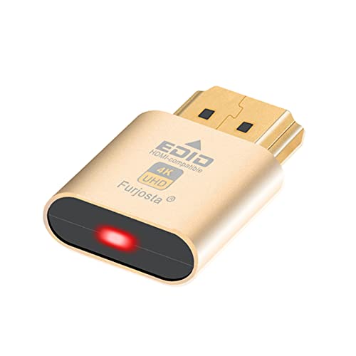 Furjosta HDMI Dummy Plug 4K Headless Ghost Display Emulator Kompatibel mit Windows Mac OSX Linux Unterst黷zung 4kx2k 1080x2160 f黵 Computer Desktop 4K-1P