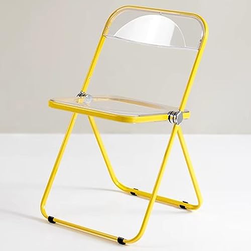 LHX Make-up-Stuhl, Bekleidungsgeschäft, Klappstuhl, Outdoor- und Indoor-Rückenhocker, Freizeit- und praktischer Computer-Schreibtischstuhl (Color : Yellow)