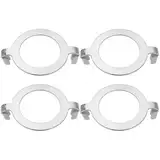 Create idea 4 Stück Lampenharfenhalter-Satteladapter Silberfarben 4,2 Cm Kompatibel mit E27-Gewindesockel Rutschfester Lampenschirmadapter Lampenschirmhalter aus Metall