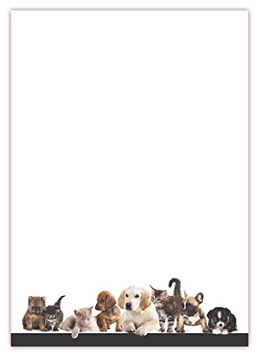 LYSCO Motiv Briefpapier (Tiere-5042, DIN A4, 25 Blatt). Einseitig bedrucktes Briefpapier, sehr gut beschreibbar, Motivpapier für alle Drucker/Kopierer geeignet Motiv Tiere Hunde Katzen Tierhandlung Zoo Tierbedarf