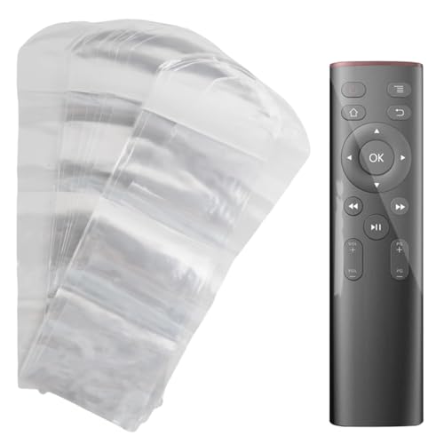 NHQ 40 Stück Transparent PVC Schrumpffolie,Hülle für Fernbedienung,Transparente Taschen für TV-Fernbedienungen,Remote Control Cover,Universal Staubdicht und Wasserdicht Schutztasche Schrumpffolie