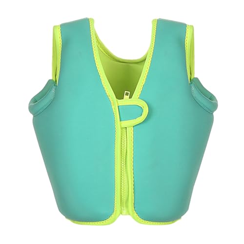 Generisch 2025 Kinder Einfarbig Schaum Schwimmweste Weste Outdoor Schwimmen Badeanzug 32 (Green, 1-2Years)