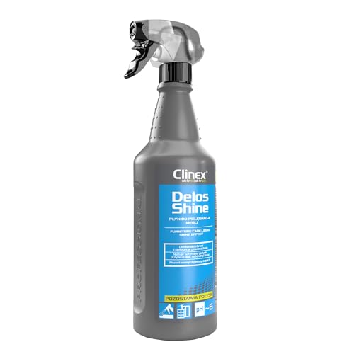 Clinex Möbelreiniger “Delos Shine” 1 L - Effizient Möbelpflege - Stark Laminatreiniger - Holzreiniger Möbel - Holz Reiniger - Laminat Pflege
