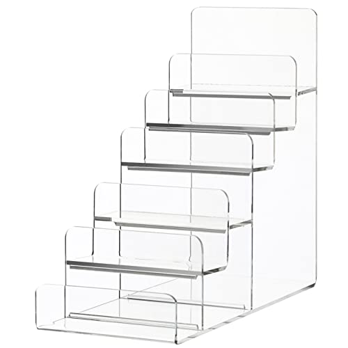 Angoily 1stk Verkaufsständer in Trapezform Anzeigetisch Für Den Einzelhandel Stufenregal Tischplatte Ausstellungsstand Für Sammlungen Schmuck Ständer Handtaschenhalter Geldbörse Kosmetik