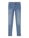 NAME IT Mädchen Nkfpolly Dnmatasis Pant Noos Hose, Light Blue Denim, 158 EU