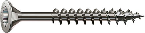 SPAX Universalschraube aus Edelstahl rostfrei A2, 4,0 x 40 mm, 200 Stück, T-STAR plus, Senkkopf, Teilgewinde, 4CUT, 0197000400403