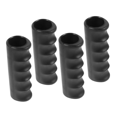 YARNOW 4 Stück Griffabdeckung Unterarmpolsterbezug für Gehhilfen Krückenpolster Gehhilfengriffe, gepolsterte Handabdeckungen Handgriffe für Kniescooter PVC Black