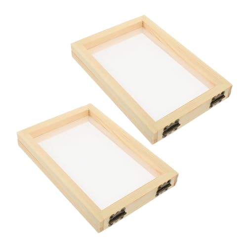 CIMAXIC 2St Papierrahmen bastelmaterial bastel Materialien papierschöpfrahmen Formrahmen für die Papierherstellung Bastelpapier Kits zur Papierherstellung DIY Papier Paket hölzern