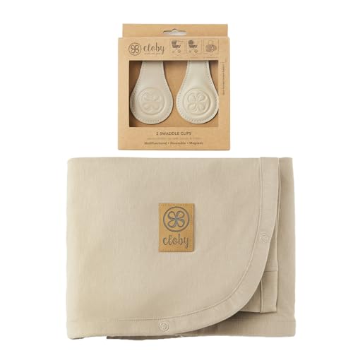 Cloby CBY-SET-SB-BE Set UV-Schutz-Decke Sandy Beach und magnetische Clips beige