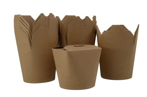 Nudel-Box 26 Oz 750 ml 500 Stück - To Go Verpackung - Umweltfreundliche Einweg Papierbehälter für Lieferservice - Asia Food Box take away - Faltschachtel - Döner-Box Auslaufsicher