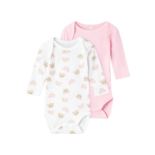 NAME IT Baby - Mädchen Nbfbody 2p Ls Orchid Pink Teddy Noos, Orchid Pink, 98