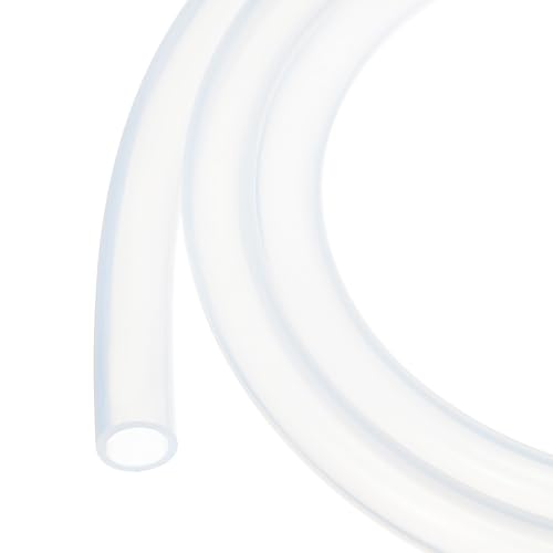 Rebower 1m Silikonschlauch 10mm ID 14mm OD Transparenter Industriekunststoffschlauch Reine Silikonschläuche für Pumpen, Siphoning, Entwässerung, Bewässerung, Bierbrauen, 3/8" x 9/16".