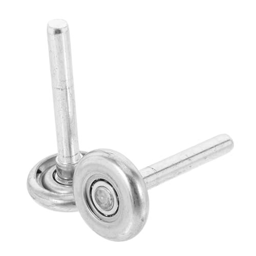 DIYEAH 2 Stück Garagentorrollen Ersatz Metallrollen Garagentor Ersatzrollen Türinstallationsräder Leise Türrolle Türschienenrolle Metallrolle Mit Schaft Silberfarben